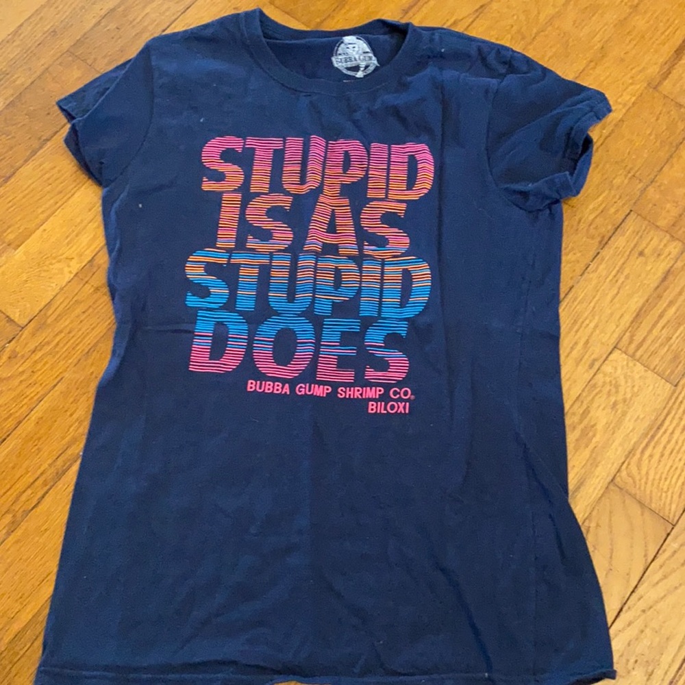 Bubba Gump Shrimp Co. Women's Navy 'Stupid Is As Stupid Does' Tee